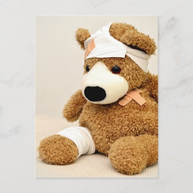 teddy bear animal custom personalize postcard (Front)