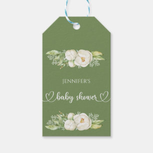 Teddy Bear Baby Bear Baby Shower Floral Gift Tags