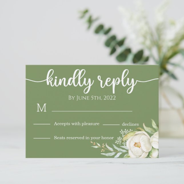 Teddy Bear Baby Bear Baby Shower RSVP Card (Standing Front)