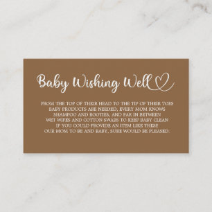 Teddy Bear, Baby Bear, Baby Shower, Wishing Well,  Enclosure Card