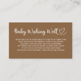 Teddy Bear, Baby Bear, Baby Shower, Wishing Well, Enclosure Card