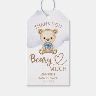 Teddy bear baby bear Thank you beary much Gift Tags