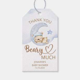 Teddy bear baby boy Thank you beary much  Gift Tags