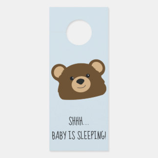 Teddy Bear Baby est Affichette de porte dormant