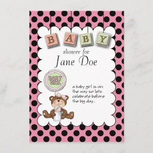 Teddy Bear Baby Invitation