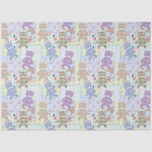 Teddy bear, baby pattern tissue paper