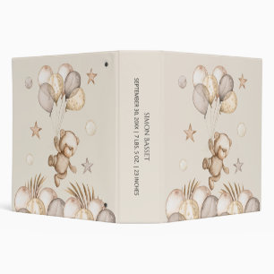 Teddy Bear Baby Photo Album 3 Classeur à anneaux