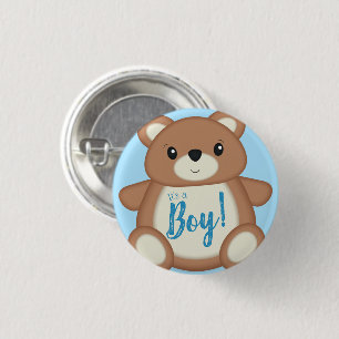 Teddy Bear Baby Shower 1 Inch Round Button