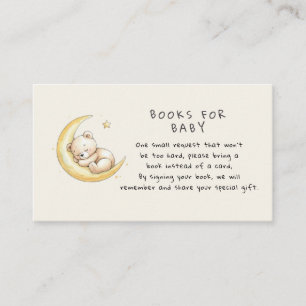 Teddy Bear Baby Shower Book Request Enclosure Card