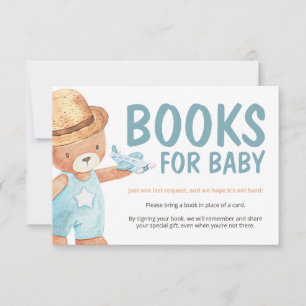 Teddy Bear Baby Shower Book Request Insert Card