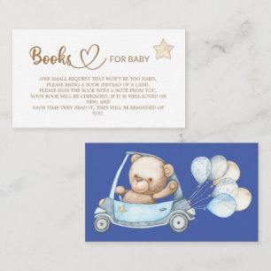 Teddy Bear Baby Shower Books for the baby Enclosur Enclosure Card