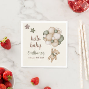 Teddy Bear Baby Shower Boy  Napkin