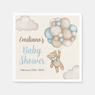 Teddy Bear Baby Shower Boy Napkin