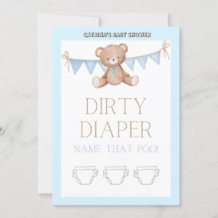 Teddy Bear Baby Shower - Editable Name, 5x7 size I Invitation