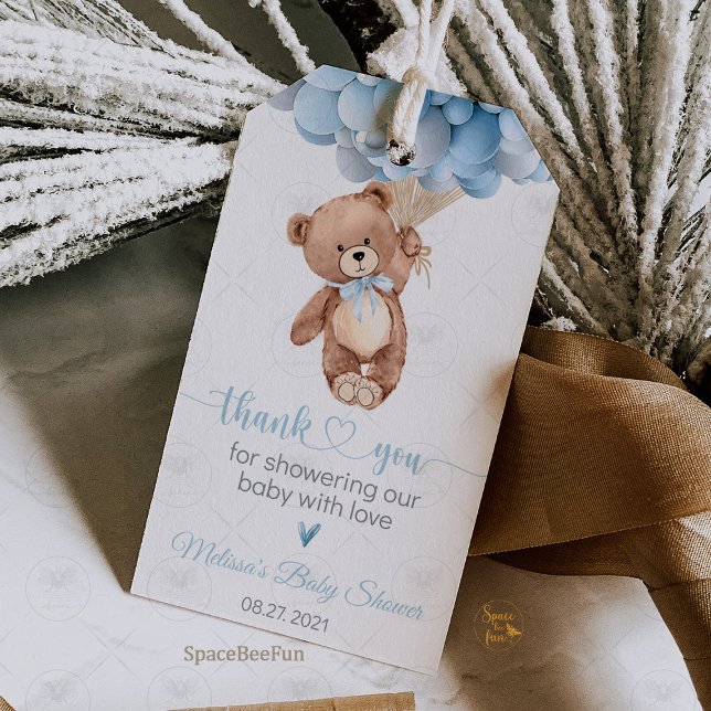 Teddy Bear Baby shower étiquette cadeau (bear themed baby shower,baby shower gift tags,baby shower favor label,scustom baby shower tags,teddy)