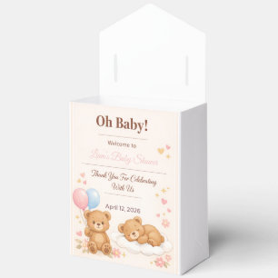 Teddy Bear Baby Shower Favour Box Treat Box   Oh B