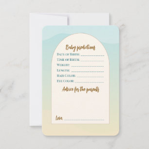 Teddy Bear Baby Shower Flat Advice Card