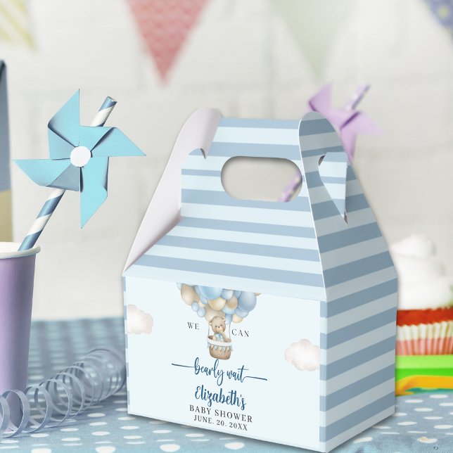 Teddy Bear Baby Shower for Boy  Favor Box (Creator Uploaded)