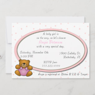 Teddy Bear baby shower invitation