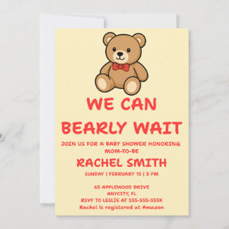 Teddy Bear Baby Shower Invitation