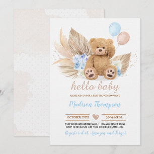Teddy Bear Baby Shower Invitation