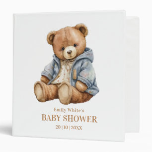 Teddy Bear Baby Shower Invitation Can Bearly Wait  Binder