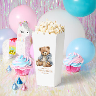 Teddy Bear Baby Shower Invitation Can Bearly Wait  Favor Box
