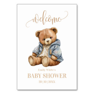 Teddy Bear Baby Shower Invitation Can Bearly Wait Table Number