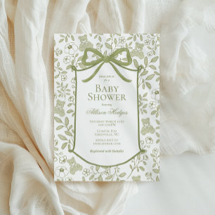 Teddy Bear Baby Shower Invitation   Elegant