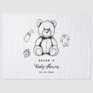 Teddy Bear Baby Shower Invitation, Gender Neutral  Tissue Paper