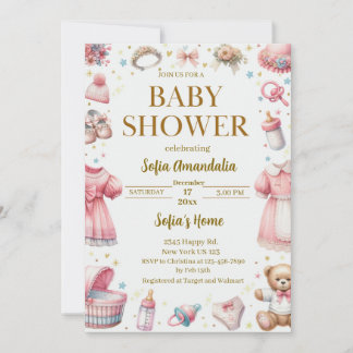 Teddy Bear Baby Shower Invitations