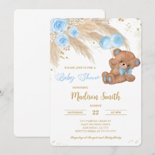 Teddy Bear Baby Shower Invitations