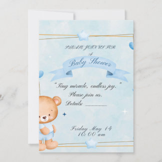 Teddy Bear Baby Shower Invite