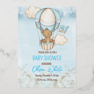 Teddy Bear Baby Shower invite, We Can Bearly Wait