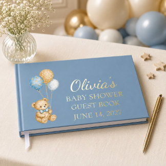 Teddy Bear Baby Shower Keepsake Guest Book