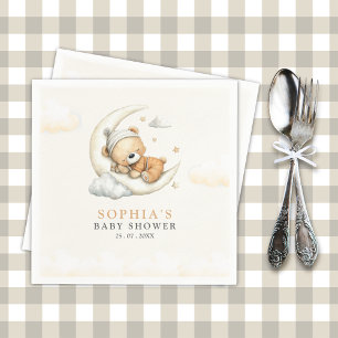 Teddy Bear Baby Shower   Neutral Boy Party Table  Napkin