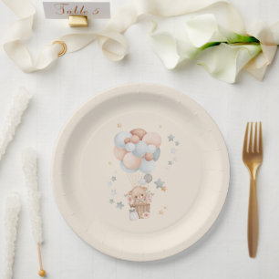 Teddy Bear Baby Shower Paper Plate