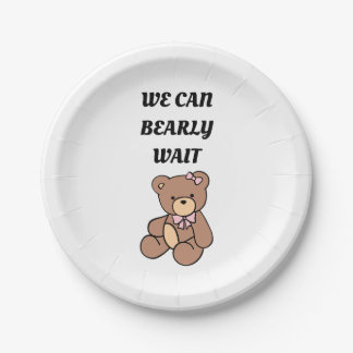 Teddy Bear Baby Shower Paper Plate