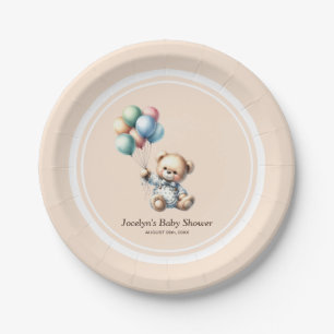 Teddy Bear Baby Shower Paper Plates