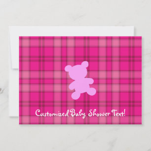 Teddy Bear - Baby Shower Pink Invitation