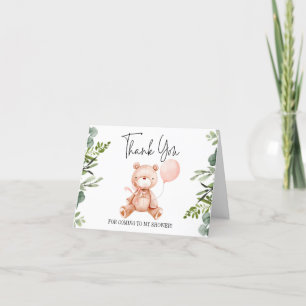 Teddy Bear Baby Shower Thank You Card