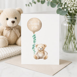 Teddy Bear Baby Shower Thank You Card