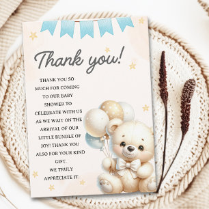 Teddy Bear Baby Shower" Thank You Card