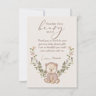 Teddy Bear Baby Shower Thank You Card