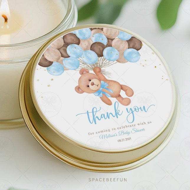 Teddy Bear Baby Shower We can barely wait  Classic Round Sticker (Teddy Bear Baby Shower Sticker, We Can Barely Wait Thank You, Baby Shower Thank You Sticker, Teddy B)