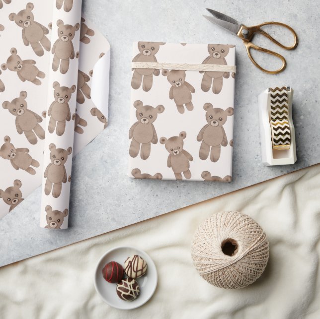 Teddy Bear Baby Shower Wrapping Paper (Crafts)