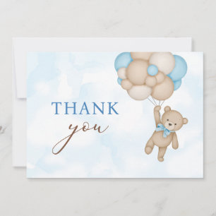 Teddy Bear Baby Thank You Card