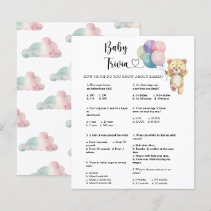 Teddy bear - Baby Trivia   Baby Shower Game