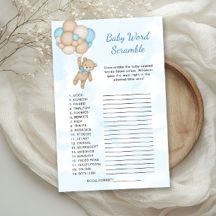 Teddy Bear Baby Word Scramble Game
