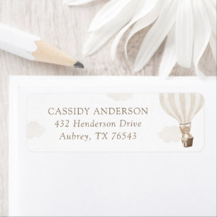 Teddy Bear Balloon Baby shower Adresse de retour